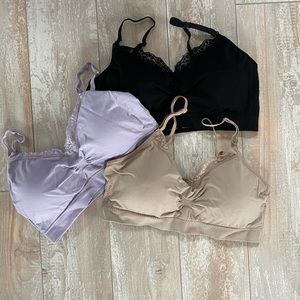 3 Coobie Bras with Lace Trim
